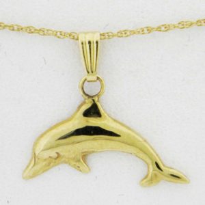 Yellow Gold Dolphin Pendant