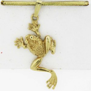 Yellow Gold Frog Pendant (stretched)