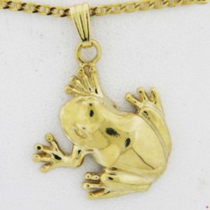 Yellow Gold Frog Pendant