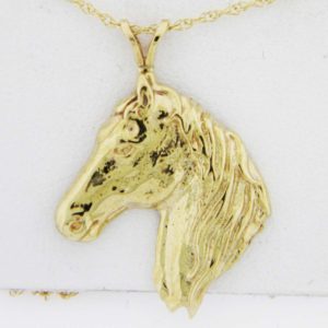 Yellow Gold Horse Custom Pendant