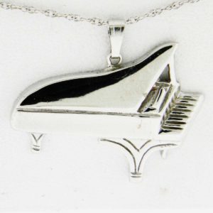 White Gold Grand Piano Pendant