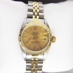 Two Tone Rolex with Oyster Face - Perpetual (darker face)