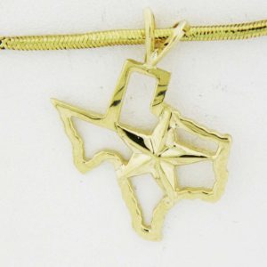 Yellow Gold Texas Star Custom Pendant